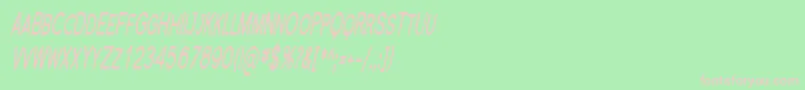 FlorencesansScCompBoldItalic Font – Pink Fonts on Green Background