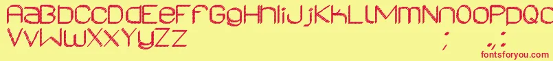 AsrelurioSt Font – Red Fonts on Yellow Background