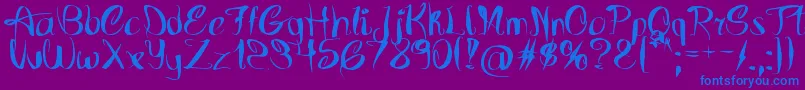 FutureIsBack Font – Blue Fonts on Purple Background