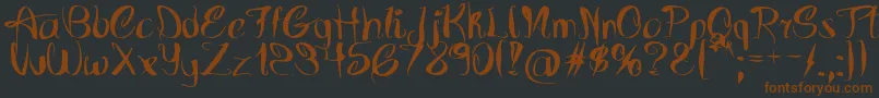 FutureIsBack Font – Brown Fonts on Black Background