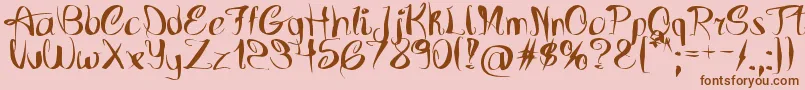 FutureIsBack Font – Brown Fonts on Pink Background