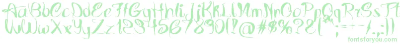 FutureIsBack-Schriftart – Grüne Schriften auf weißem Hintergrund