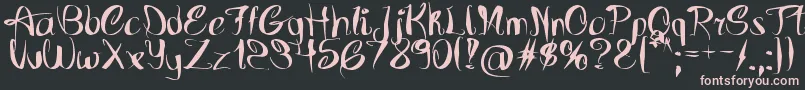 FutureIsBack-Schriftart – Rosa Schriften auf schwarzem Hintergrund