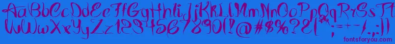 FutureIsBack Font – Purple Fonts on Blue Background