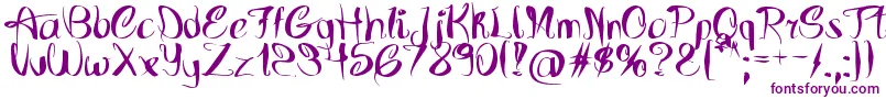 FutureIsBack-fontti – violetit fontit valkoisella taustalla