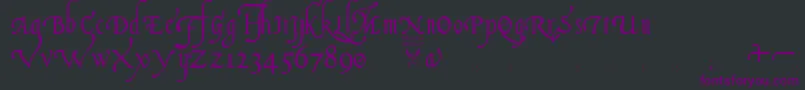 ItalianCursive16thCentury Font – Purple Fonts on Black Background