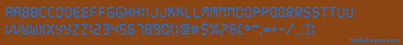 DsDigib Font – Blue Fonts on Brown Background