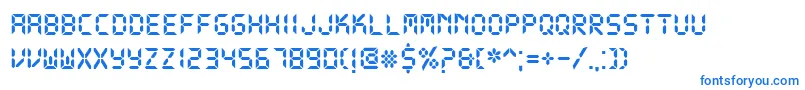 Шрифт DsDigib – синие шрифты на белом фоне