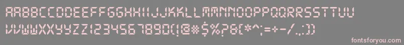 フォントDsDigib – 灰色の背景にピンクのフォント