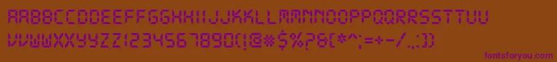 Шрифт DsDigib – фиолетовые шрифты на коричневом фоне