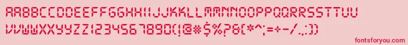 DsDigib Font – Red Fonts on Pink Background