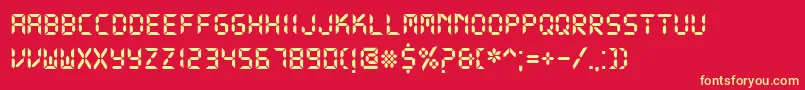 DsDigib-fontti – keltaiset fontit punaisella taustalla