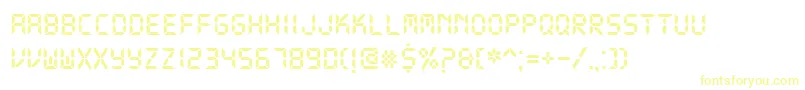 Шрифт DsDigib – жёлтые шрифты на белом фоне