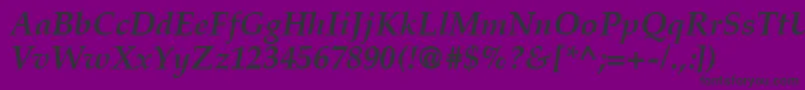 CriteriaSsiBoldItalic Font – Black Fonts on Purple Background
