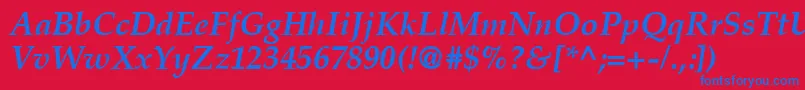 CriteriaSsiBoldItalic Font – Blue Fonts on Red Background