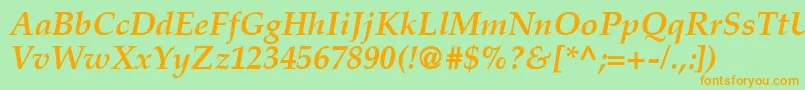 CriteriaSsiBoldItalic Font – Orange Fonts on Green Background