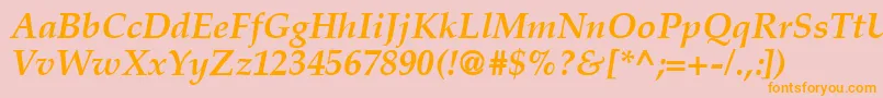 CriteriaSsiBoldItalic Font – Orange Fonts on Pink Background