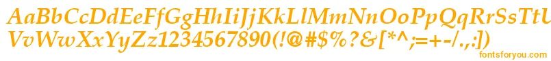 CriteriaSsiBoldItalic-Schriftart – Orangefarbene Schriften