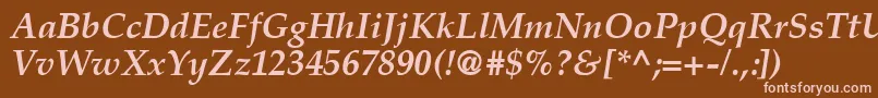 CriteriaSsiBoldItalic Font – Pink Fonts on Brown Background