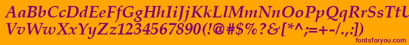 CriteriaSsiBoldItalic Font – Purple Fonts on Orange Background