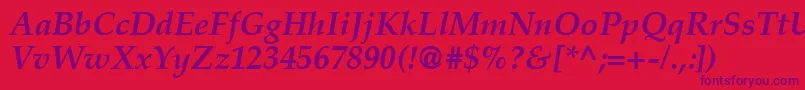 CriteriaSsiBoldItalic Font – Purple Fonts on Red Background