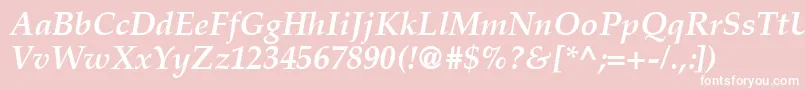 CriteriaSsiBoldItalic Font – White Fonts on Pink Background