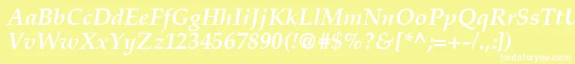 CriteriaSsiBoldItalic Font – White Fonts on Yellow Background