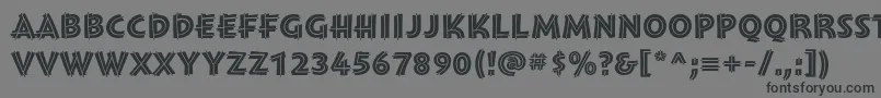 MontaraBoldinitials-fontti – mustat fontit harmaalla taustalla
