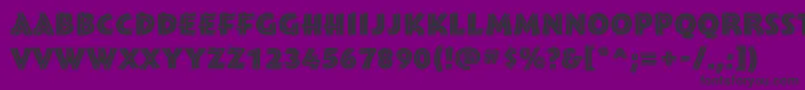 フォントMontaraBoldinitials – 紫の背景に黒い文字