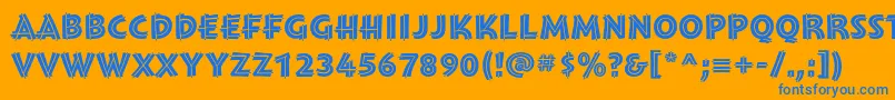 Шрифт MontaraBoldinitials – синие шрифты на оранжевом фоне