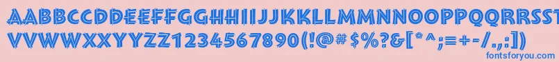 MontaraBoldinitials Font – Blue Fonts on Pink Background