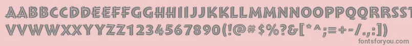 MontaraBoldinitials Font – Gray Fonts on Pink Background