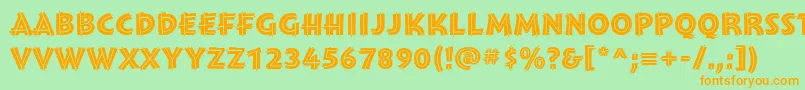 MontaraBoldinitials Font – Orange Fonts on Green Background
