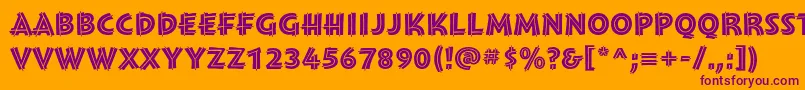 MontaraBoldinitials Font – Purple Fonts on Orange Background