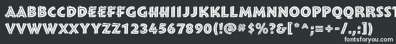 MontaraBoldinitials-fontti – valkoiset fontit mustalla taustalla