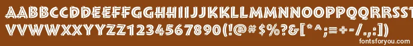MontaraBoldinitials Font – White Fonts on Brown Background