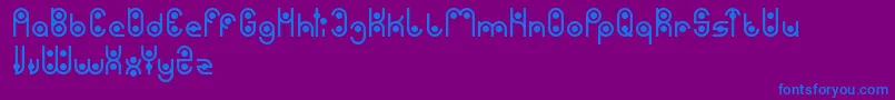 Phytoplankton Font – Blue Fonts on Purple Background