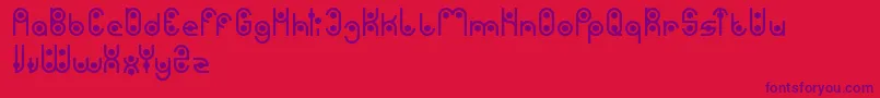 Phytoplankton Font – Purple Fonts on Red Background