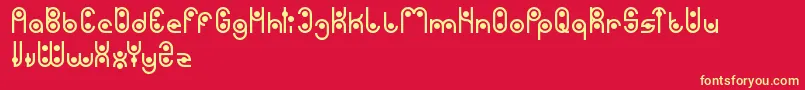 Phytoplankton Font – Yellow Fonts on Red Background