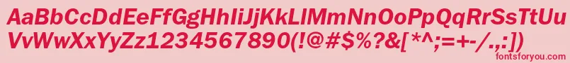 fuente FranklingothicdemicItalic – Fuentes Rojas Sobre Fondo Rosa