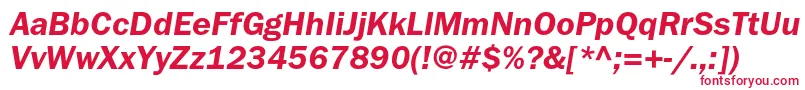 フォントFranklingothicdemicItalic – 赤い文字