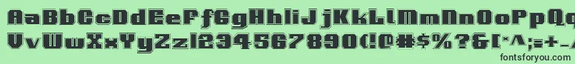 Voortrekkerp Font – Black Fonts on Green Background