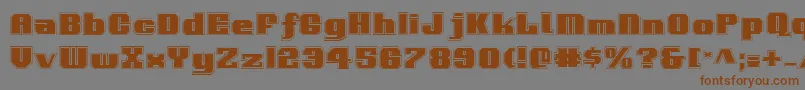 Voortrekkerp Font – Brown Fonts on Gray Background