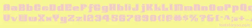 Voortrekkerp Font – Pink Fonts on Yellow Background