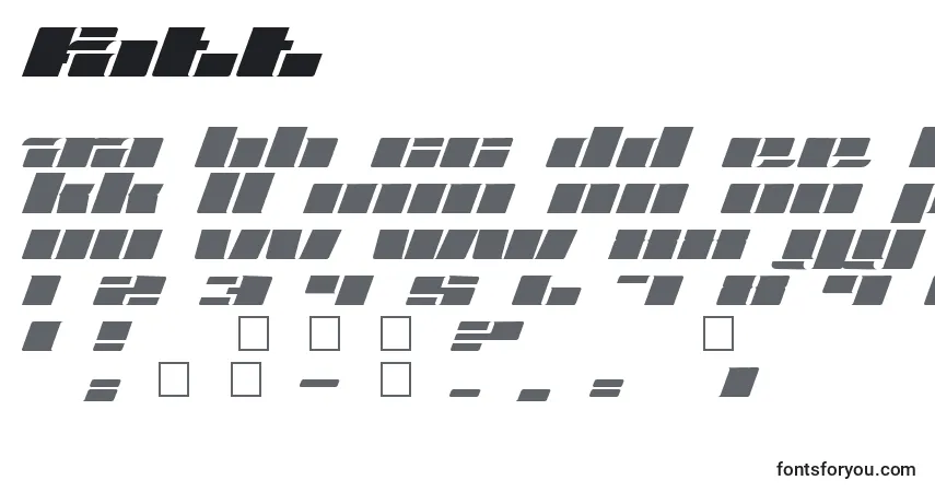 Шрифт Fatt – алфавит, цифры, специальные символы