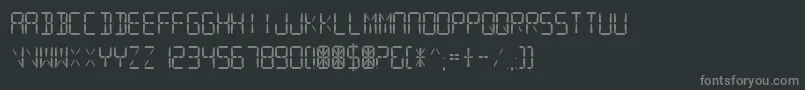 fuente DigitalReadoutUpright – Fuentes Grises Sobre Fondo Negro