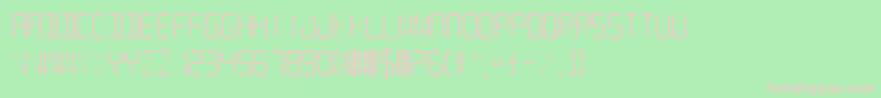 DigitalReadoutUpright Font – Pink Fonts on Green Background