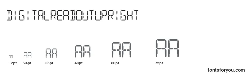 Размеры шрифта DigitalReadoutUpright