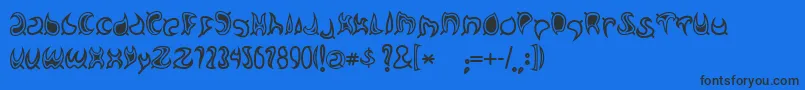 Шрифт Matcha – чёрные шрифты на синем фоне
