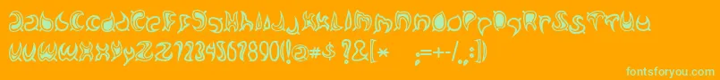 Matcha Font – Green Fonts on Orange Background